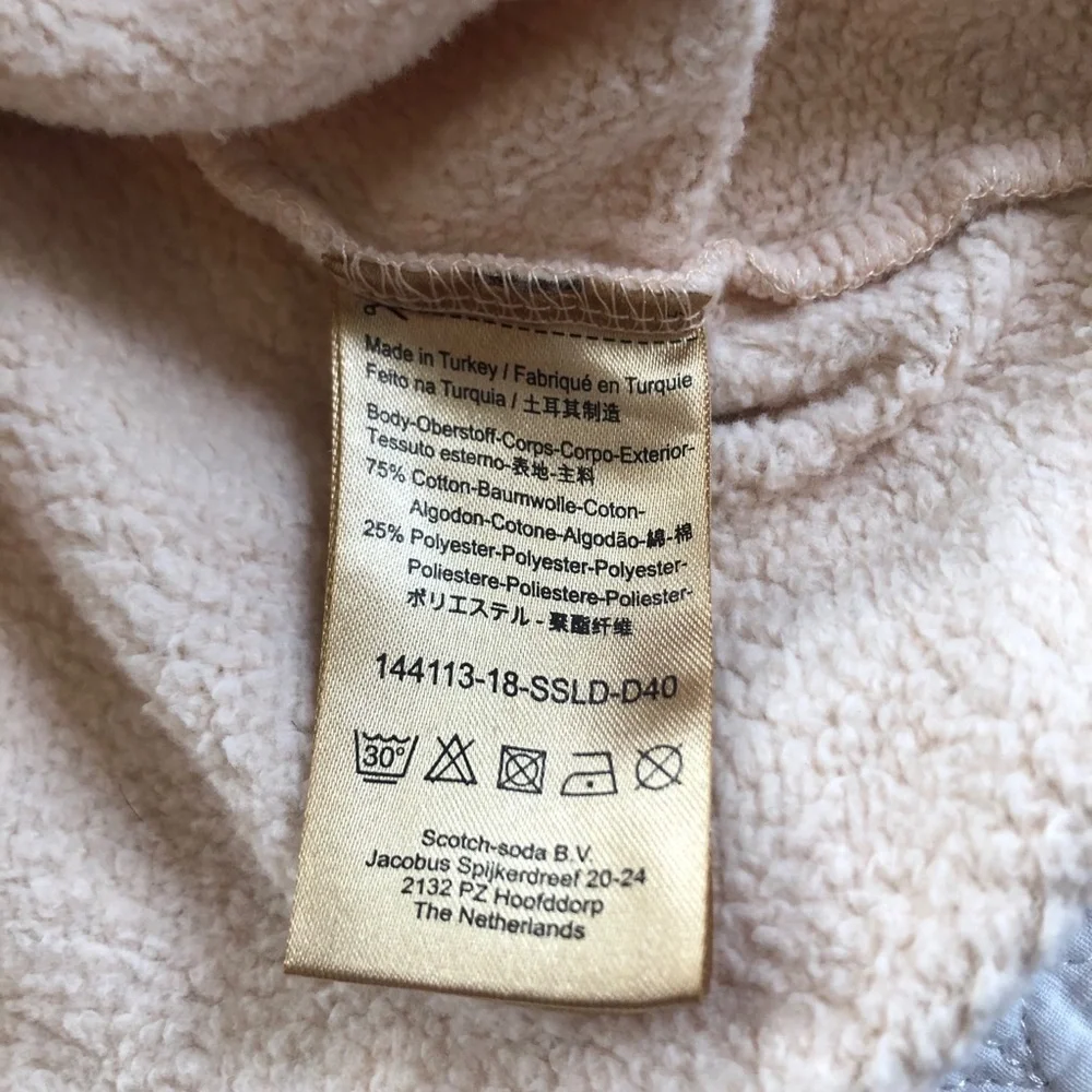 Scotch & Soda Club Nomade Pink Cream Blend Hoodie